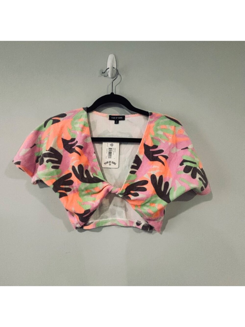 Year Of Ours Terry Twist Tee Palm Print Size S
